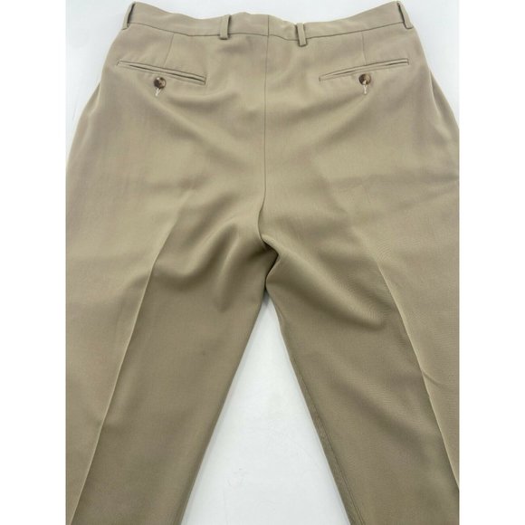 **Sold*EDDIE BAUER Wrinkle-Free Ruston Fit Pleated Dress Pants Men's 36x30 100% - Picture 4 of 7